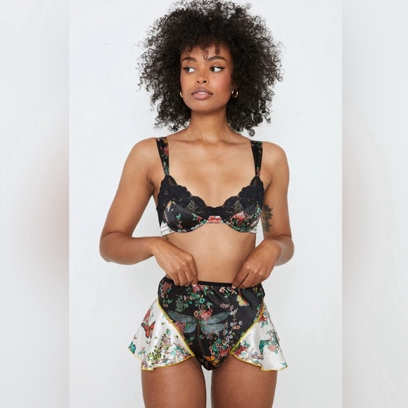 We Are HAH Hot As Hell Free People After Hours Bra Butterflies Combo Sz 32-36 A - Picture 5 of 14